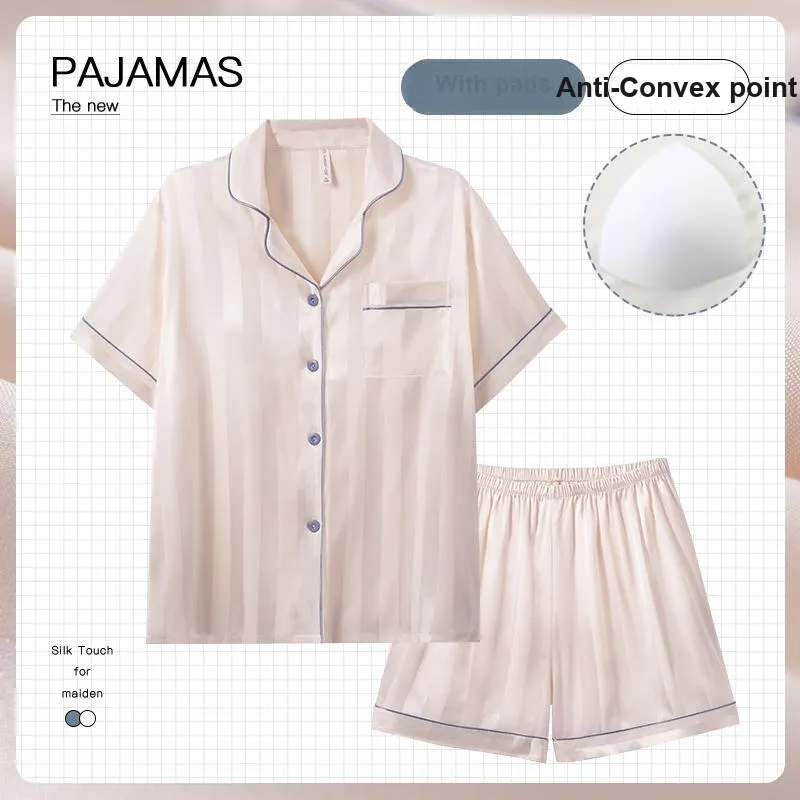 Qiao Ni Tong Pajama Set Women's Light Pink-1