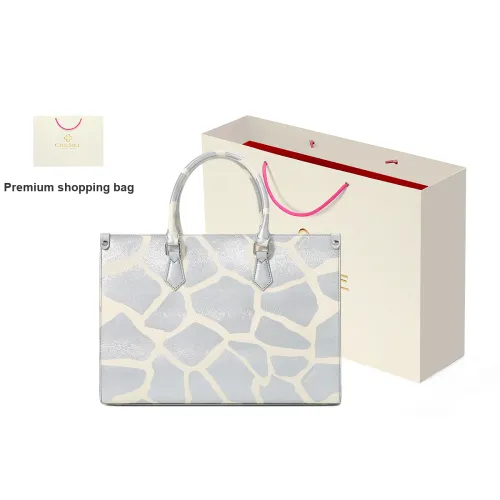 CASSILE Handbags Silver With Off White