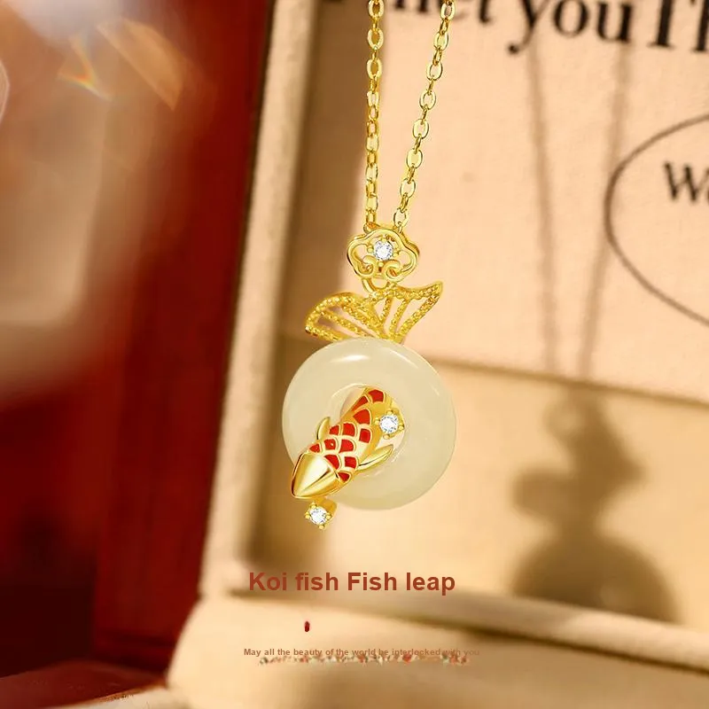 VANA Necklaces Pale Greenish White Jade Women's-1