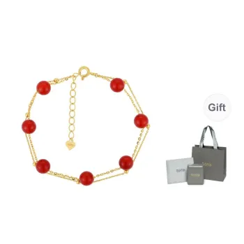 YPYN Red Jade Series S925 Silver Bracelets Women's Gold