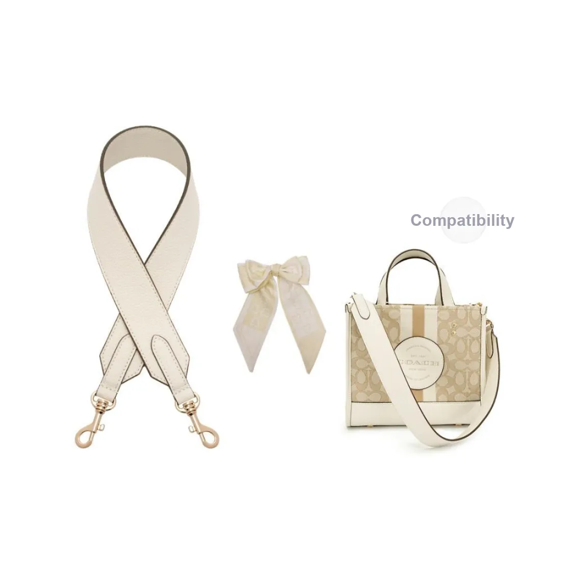 Lan Bao Fan Microfiber Synthetic Leather Bag Accessories Women's White