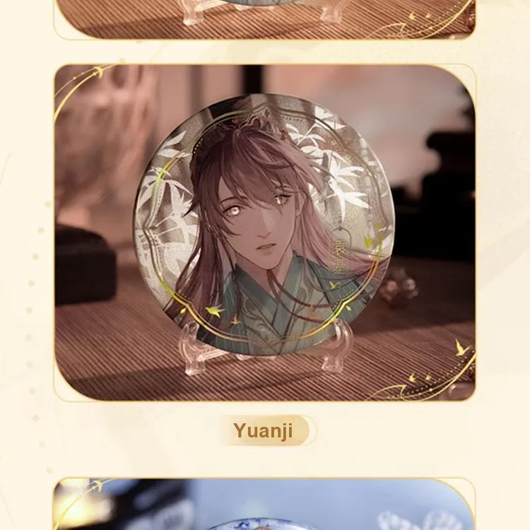 DAIHAOYUAN Ruyan, Liu Bian, Fu Rong, Yuan Ji, Zuo Ci, Sun Ce First Encounter, Cuddle, Tinplate 75MM Badges-3
