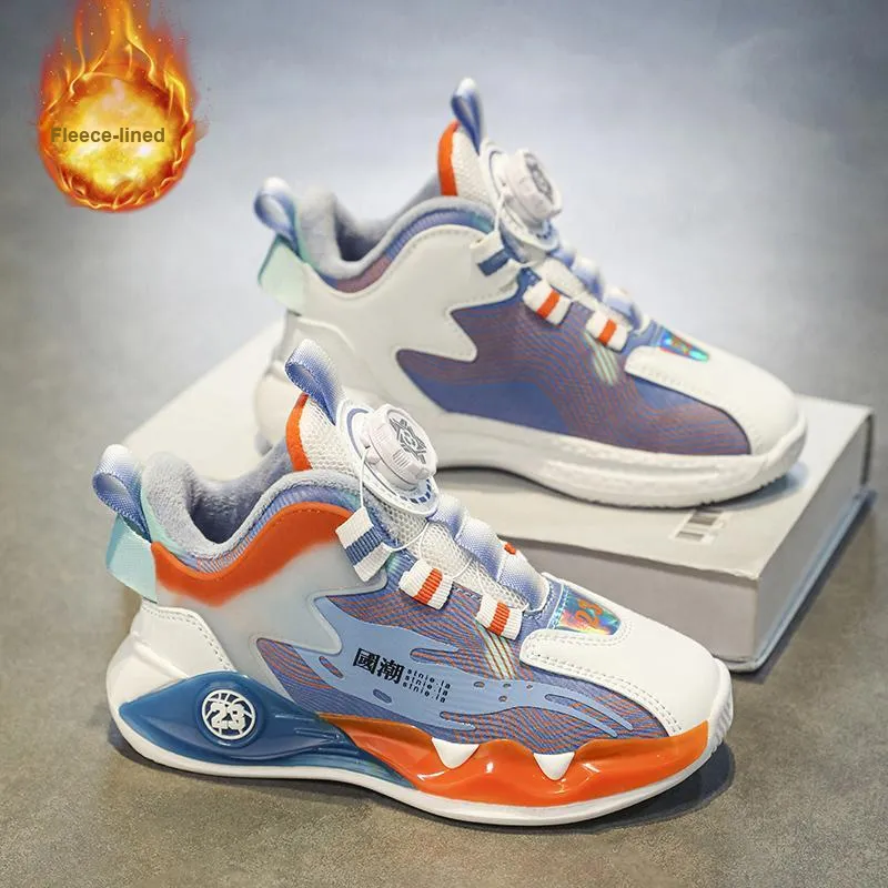 Wooden Rabbit Warm Anti Slip And Wear Resistant Lightweight Cushioning Low Top Children's Basketball Shoes Kids'-7