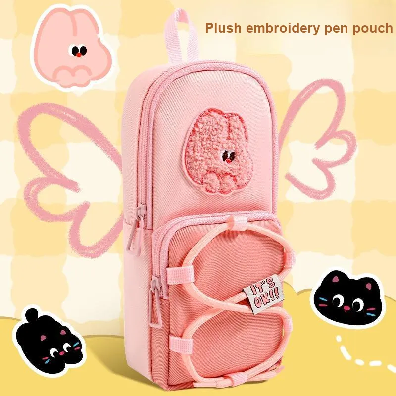 XIAOKOUTU Cute Milk Cute Drawstring Pencil Pouch Pencil Case/pencil Box-1