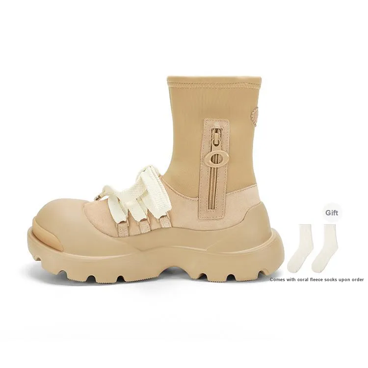 Ouder Snow Casual Shoes Women's High Top Brown-0