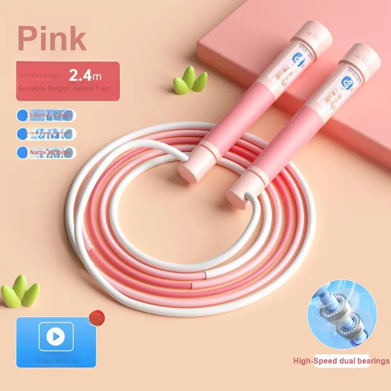 YUEDONG Professional Racing Non Countable Jump Ropes Kids PVC Rope PP+TPE Controller 2.4m/2.8m Blue-5