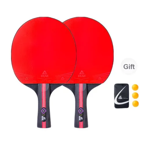 PEAK Battle Knife, Six Star Auction Ping Pong Paddles Unisex Double Sided Inverted Rubber Black Red Blue
