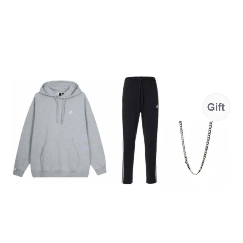Adidas Sweatshirt Sets Unisex Gray/Black-0