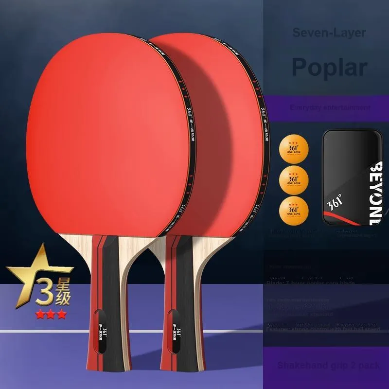 361° Ping Pong Paddles Unisex Red-2