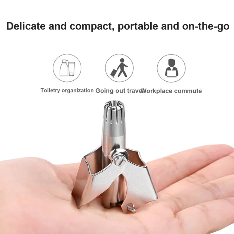 SHANGYELAMEILA Nose Hair Trimmer With Stainless Steel Manual Shaving Blade Trimmer-5