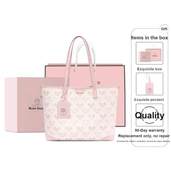 ROSEDAWN PVC Shoulder Bag Tote Regular Women's Pink/Black