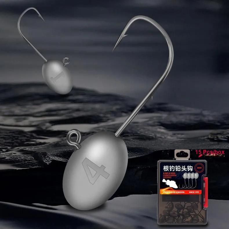 King Luya Fish Hook Electrolytic Lead Upturned Eye Hook-2