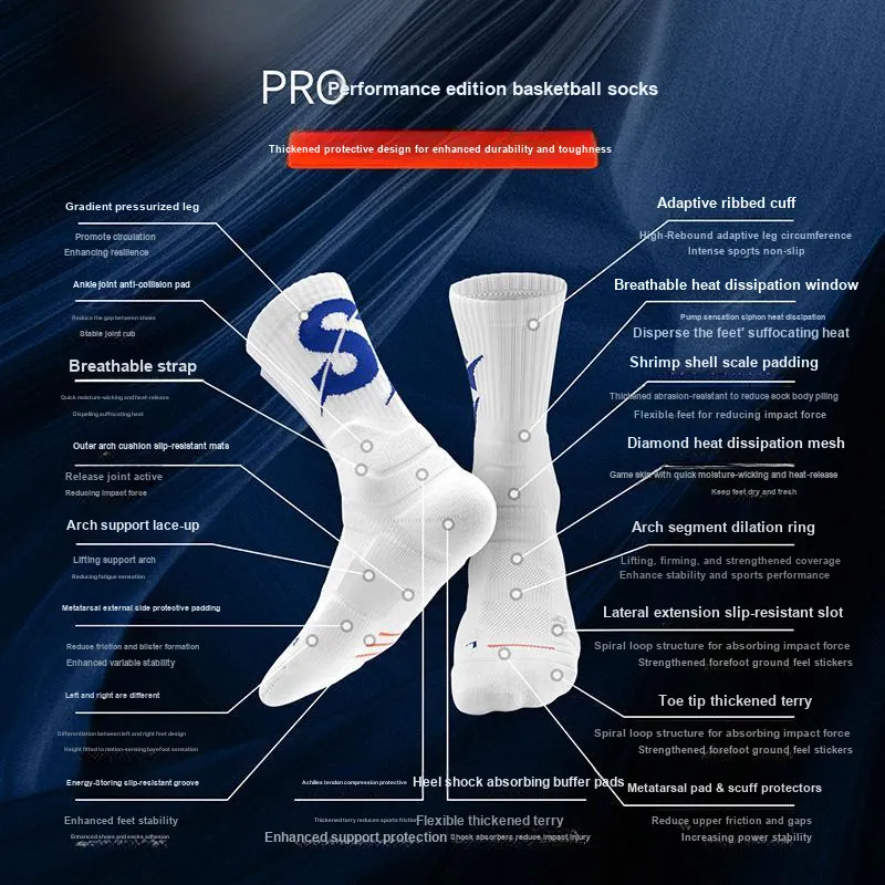 Mast Point Basketball Socks Unisex-44