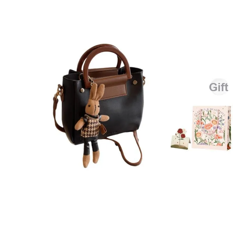 Gerlanx PU Crossbody One Shoulder Handbag Tubas Women's Ecru/Black/Khaki-3