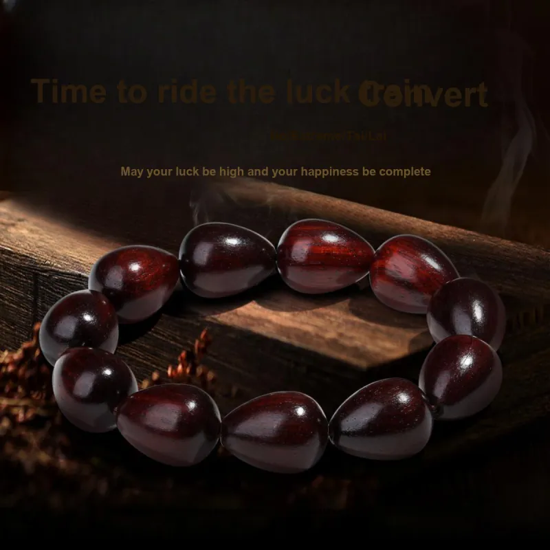 PUTUOSHANWENCHUANG Bloodwood Bracelets Unisex-1