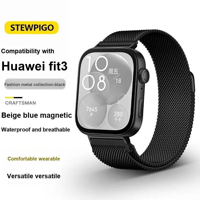 STEWPIGO Huawei Compatibility Watch Band 215mm Metal-9