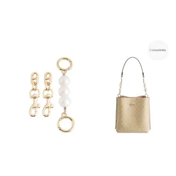 Luxury Care Artisan Workshop Metal Bag Strap Women's Gold-Tone/White