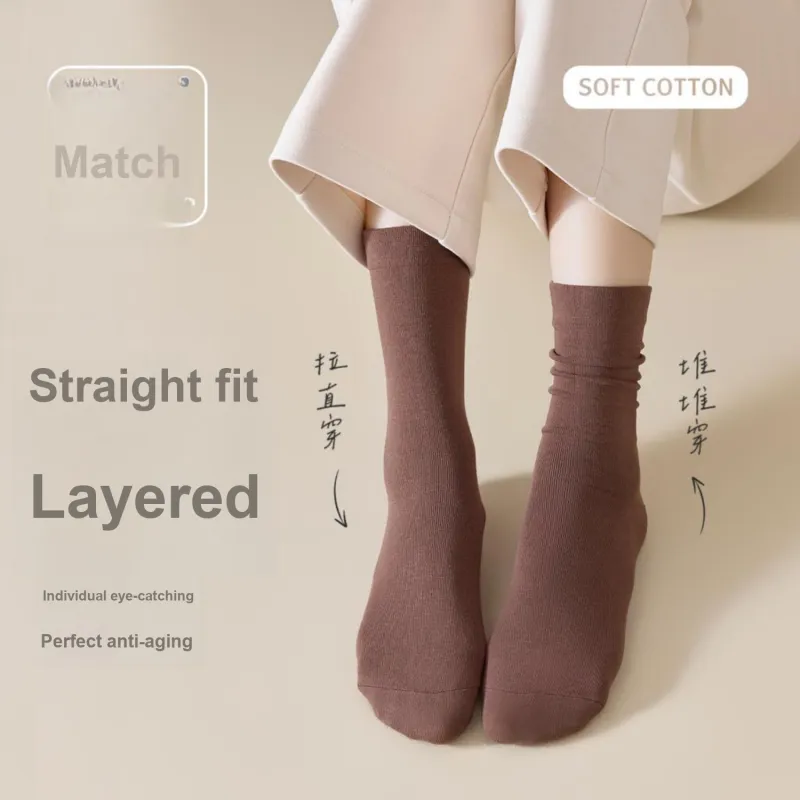 Temooues Mid Calf Socks Women's Combo Set-10