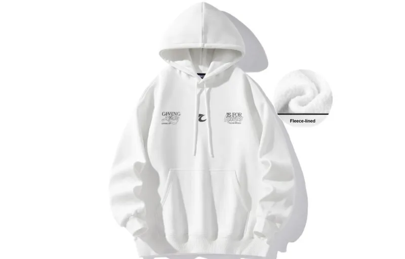 ZMOH Fleece Lined Hoodie Unisex Couple's-8