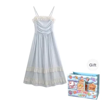 BRASS SCOUT Slip Dresses Women's Blue Shopping Bag Included