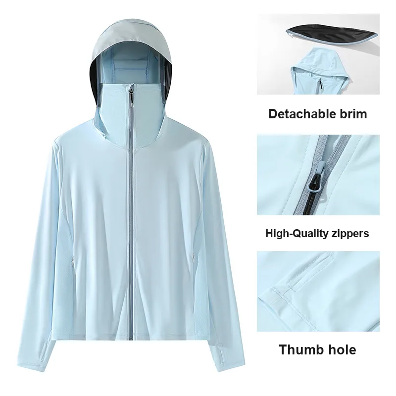 MIIOW Super Light, Breathable, Quick Dry, Detachable UV Protection, Sun Protection Sun Protection Clothing Women's-57