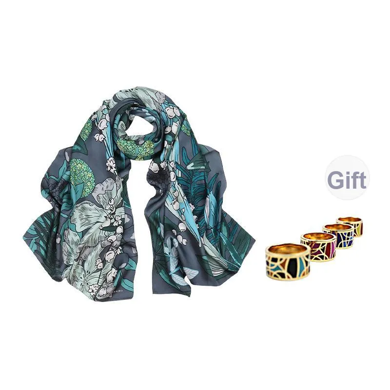 MARJAKURKI Silk Scarves Women's-5