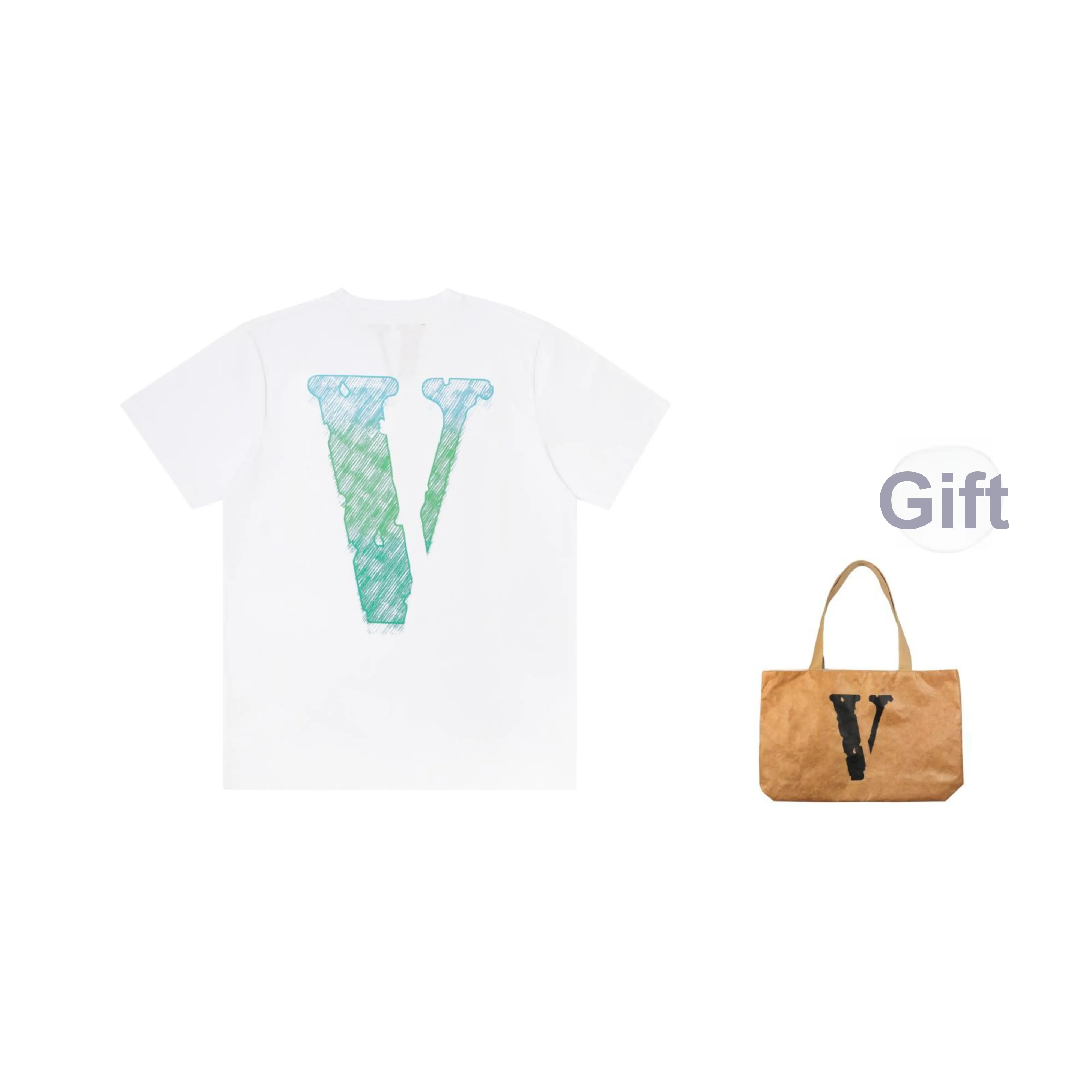 VLONE T-Shirt Унисекс Белый Зеленый