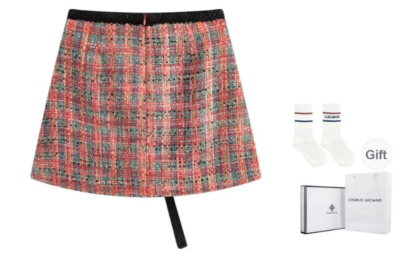 Charlie Luciano Casual Short Skirts Women's Pink-4