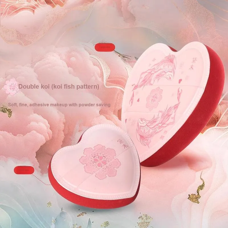Texamo Xixiangfeng Chinese Style Collection Concealing Foundation Flock Setting Professional Makeup Sponge Tool-7