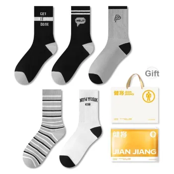 Master Mid Calf Socks Men's Shopping Bag 5 Pack