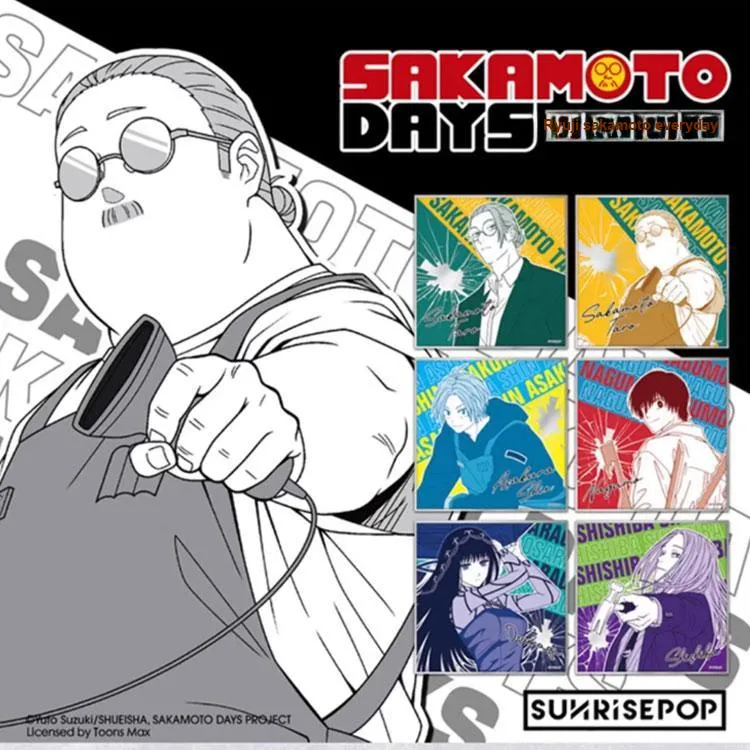 SUNRISEPOP Sakamoto's Daily Periphery Protagonist Group Exquisite Collection Handle Figure Anime Artboard Prints-1