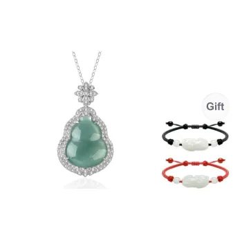 Yi Zhen Ge Glutinous Jade Jadeite Necklaces Unisex