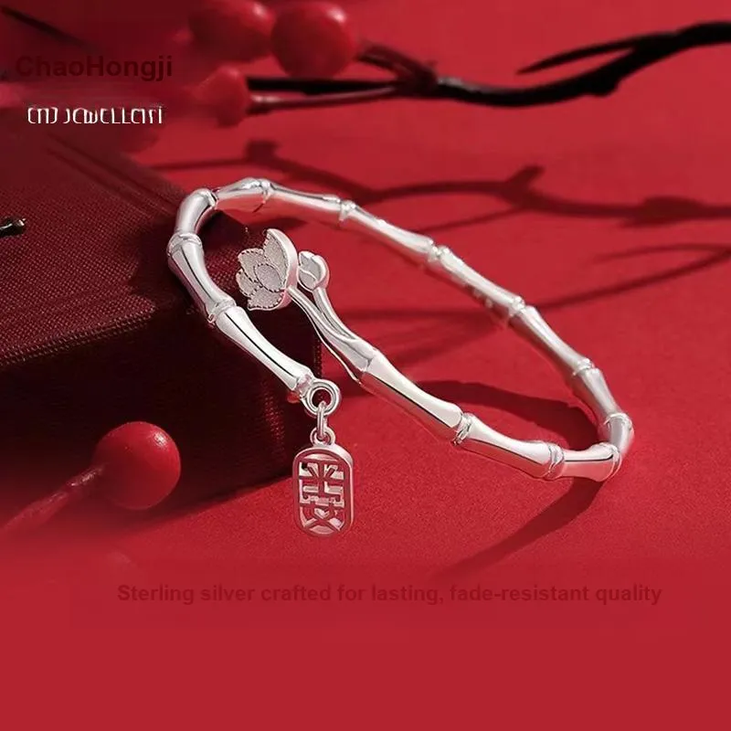 CHAOHONGJI Sterling Silver Bangles Women's-2
