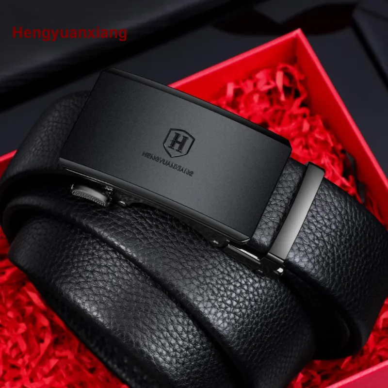 H YXIANG Cow Leather Belts Men's 3.5cm-2