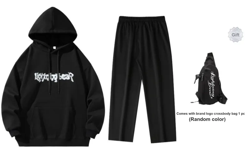LIGHTNING BEAR Sweatshirt Sets Unisex-12
