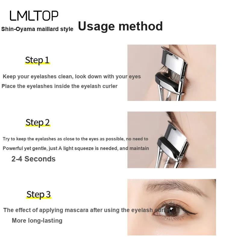 LMLTOP Wide Angle Local Eyelash Curler Beauty Tool Long Lasting Curling Shaping-2