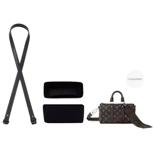 Cow Leather Bag Strap Bag Insert Merch Women's Black