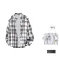 Black White Plaid (Comes with Random Print T-Shirt+Brooch)