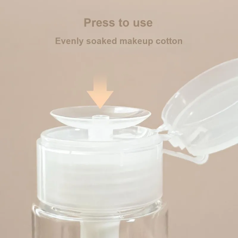 JINGLINGLONG Push Button Travel Portable Cleansing Oil Toner Cosmetics Empty Bottle With Large Capacity 100ML-2