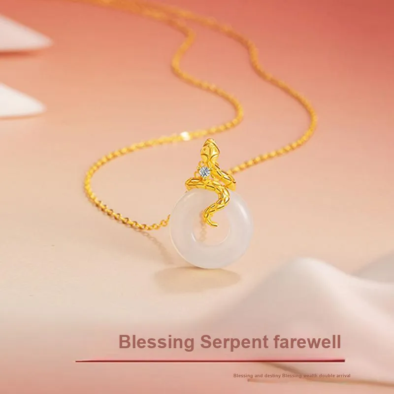 ZOKS Chalcedony Jade Necklaces Women's-1