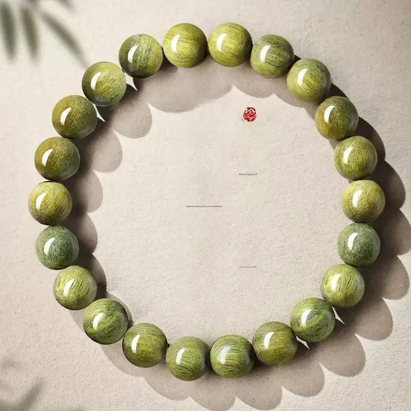 ZHOUDIWANG Green Sandalwood Bracelets Unisex-14