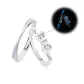 Butterfly Elf Glow in The Dark Couple Rings