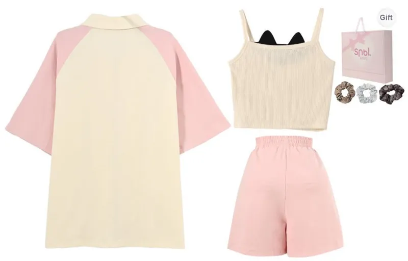 SNBL Casual Suit Women's Coat+Shorts+Camisole-1