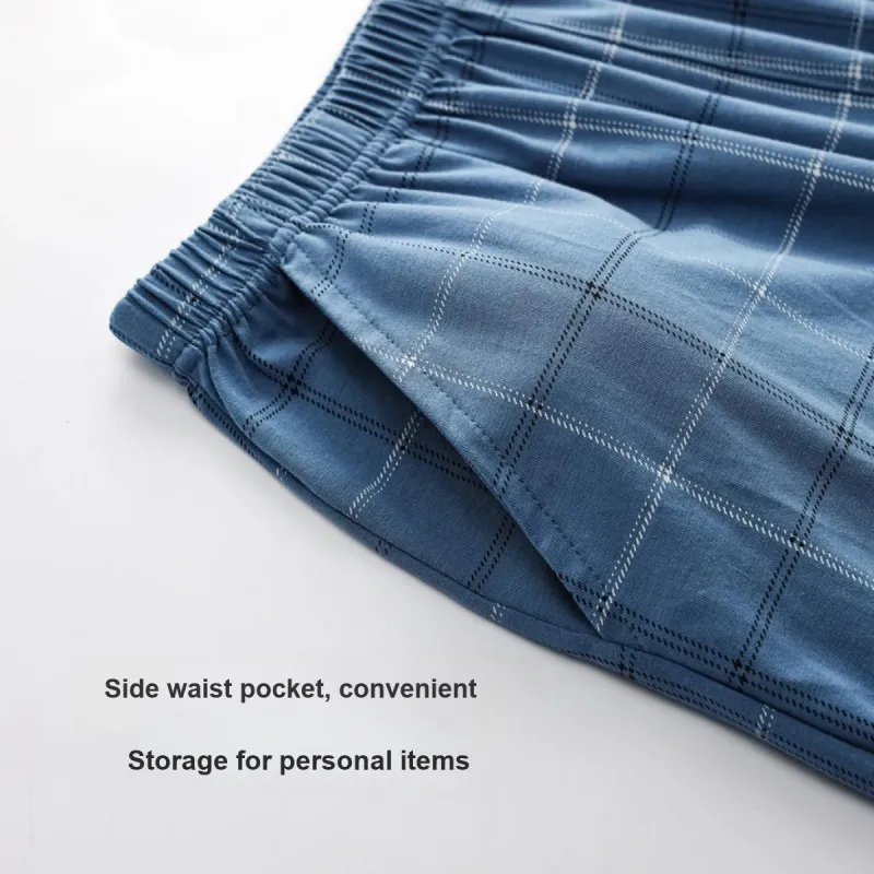 FARO Pajama Pants Men's Blue Plaid-5