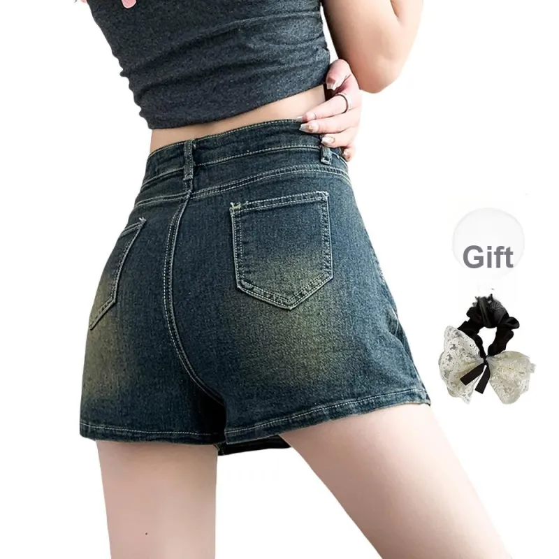 PAVEA Denim Short Skirts Women's Blue-1