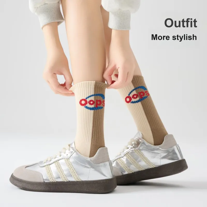 PLAN IN Mid Calf Socks Unisex 5 Pack-2