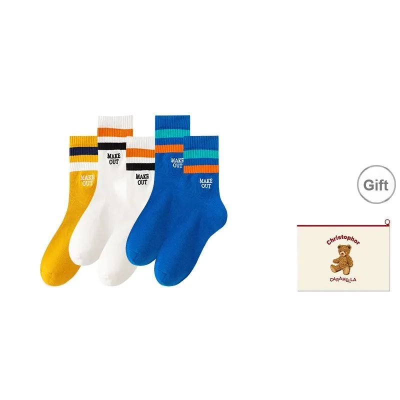 Caramella Mid Calf Socks Men's Shopping Bag Combo Set-6