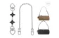 [Silver]Black Four-Leaf Clover Extender Chain+Decorative Chain