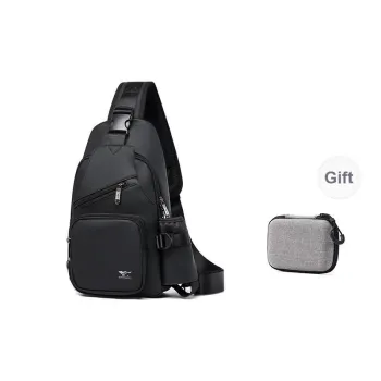 SEPTWOLVES Artificial Leather Commute Water Repellent Shoulder Bag, Crossbody Bag QPL Unisex Black