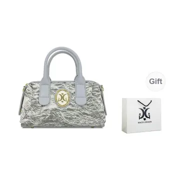 MACK JODAER Synthetic Leather One Shoulder Handbag Women's Light Gray Yarn